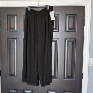 Alex Evenings Black Wide Leg Pants